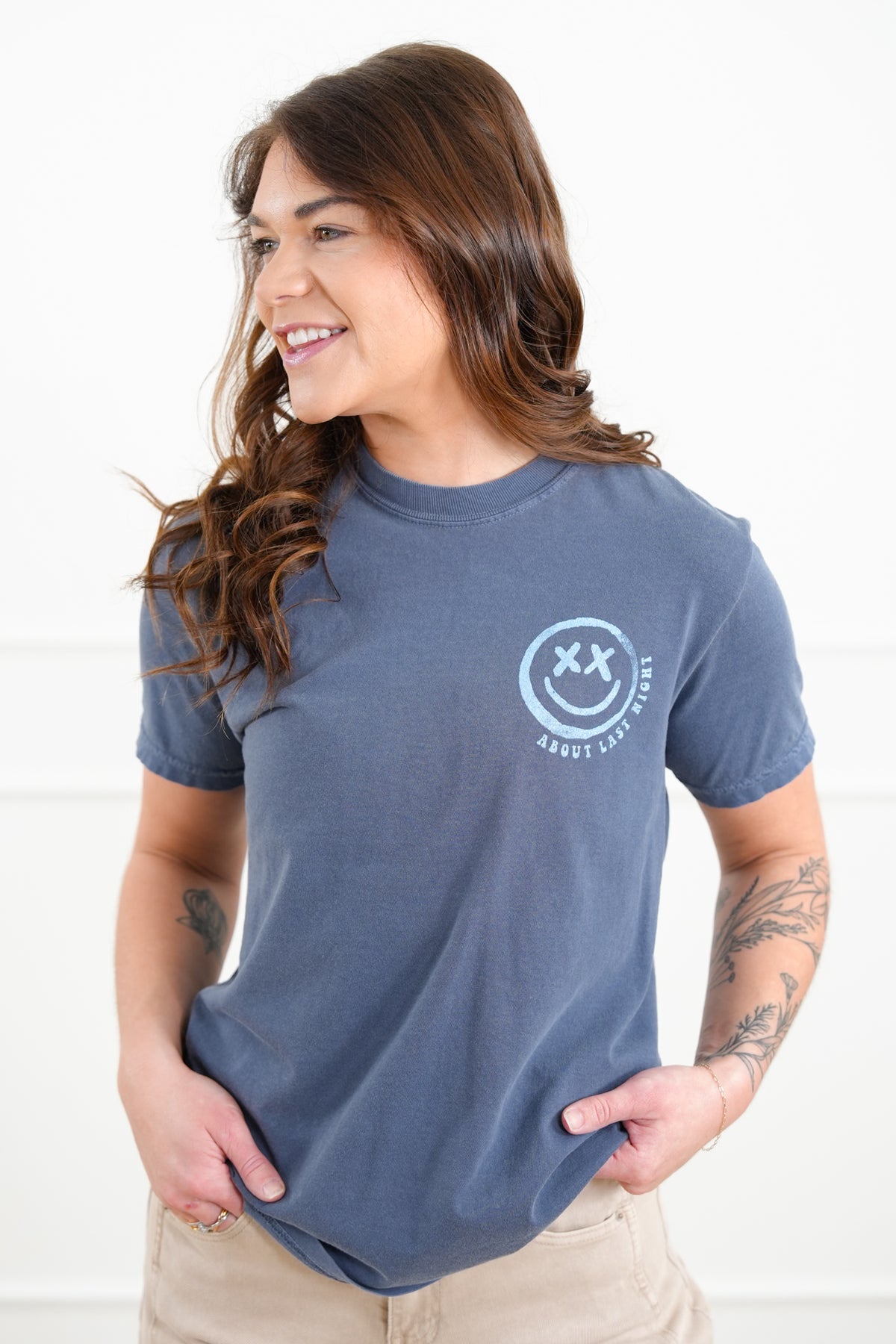 Plus/Reg Short Sleeve "Doing My F*cking Best" Graphic Tee - Freckled Poppy