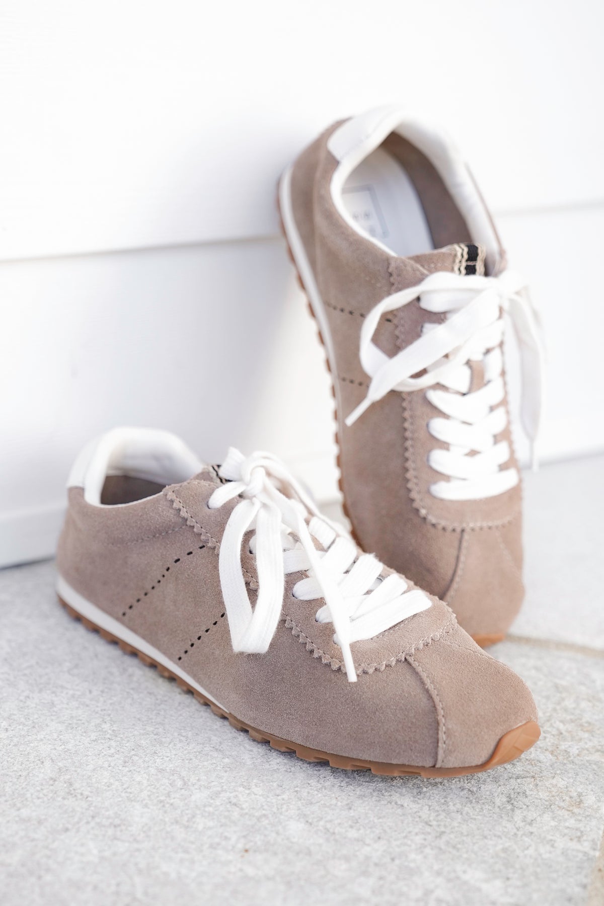 Shu Shop Retro Low-Top Suede Sneakers - Freckled Poppy