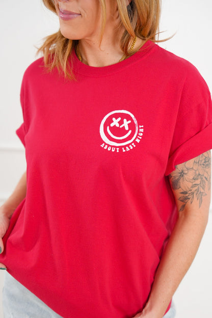 Plus/Reg Short Sleeve "Back On My Bullshit" Graphic Tee - Freckled Poppy