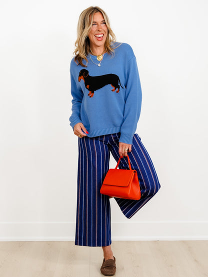 Multi Stripe Print High Waist Wide Leg Pants - Freckled Poppy