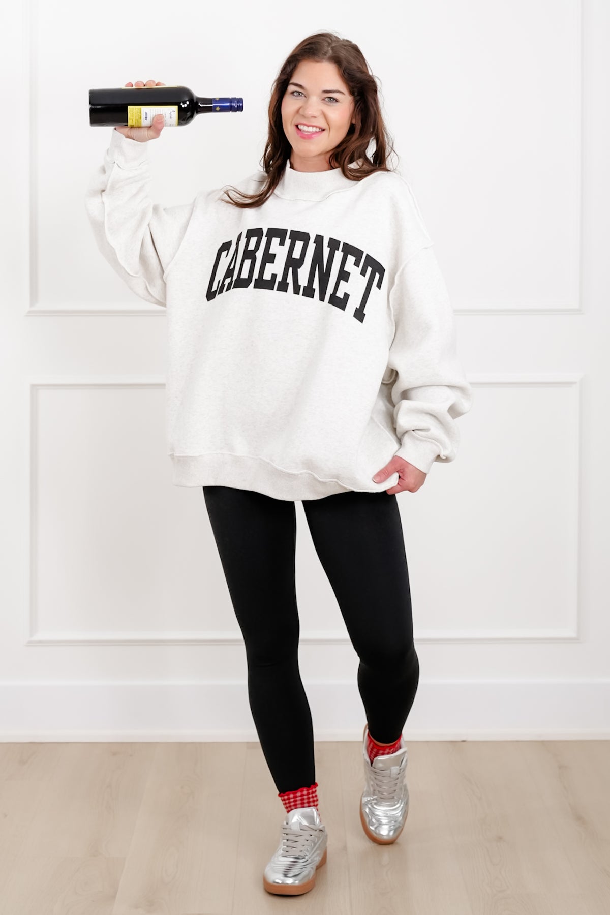 Long Sleeve Reversible "Cabernet/Hungover" Graphic Sweatshirt - Freckled Poppy