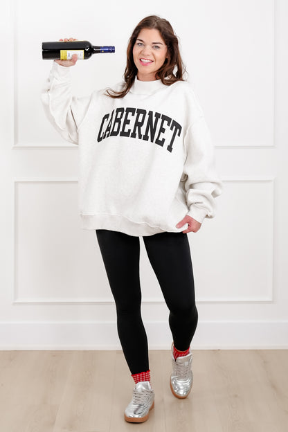 Long Sleeve Reversible "Cabernet/Hungover" Graphic Sweatshirt - Freckled Poppy