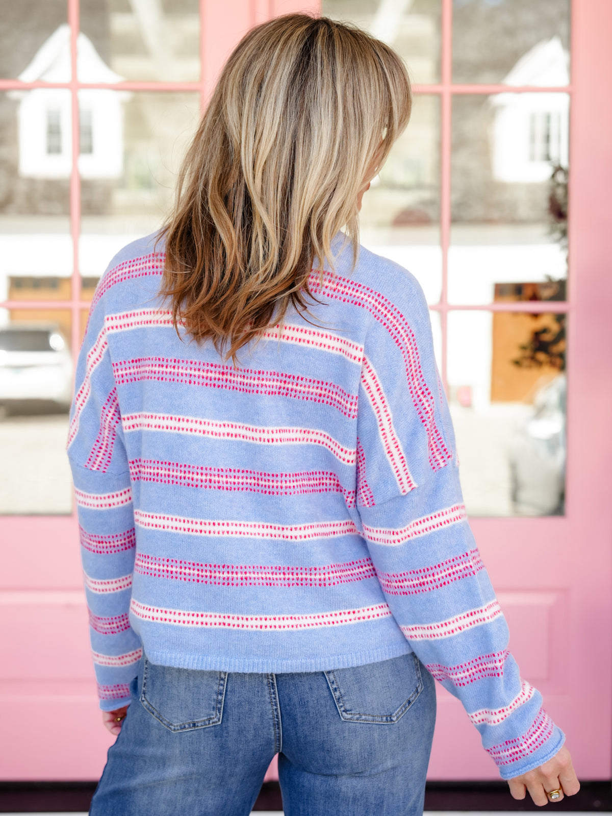 Striped Button Down Long Sleeves Sweater Cardigan