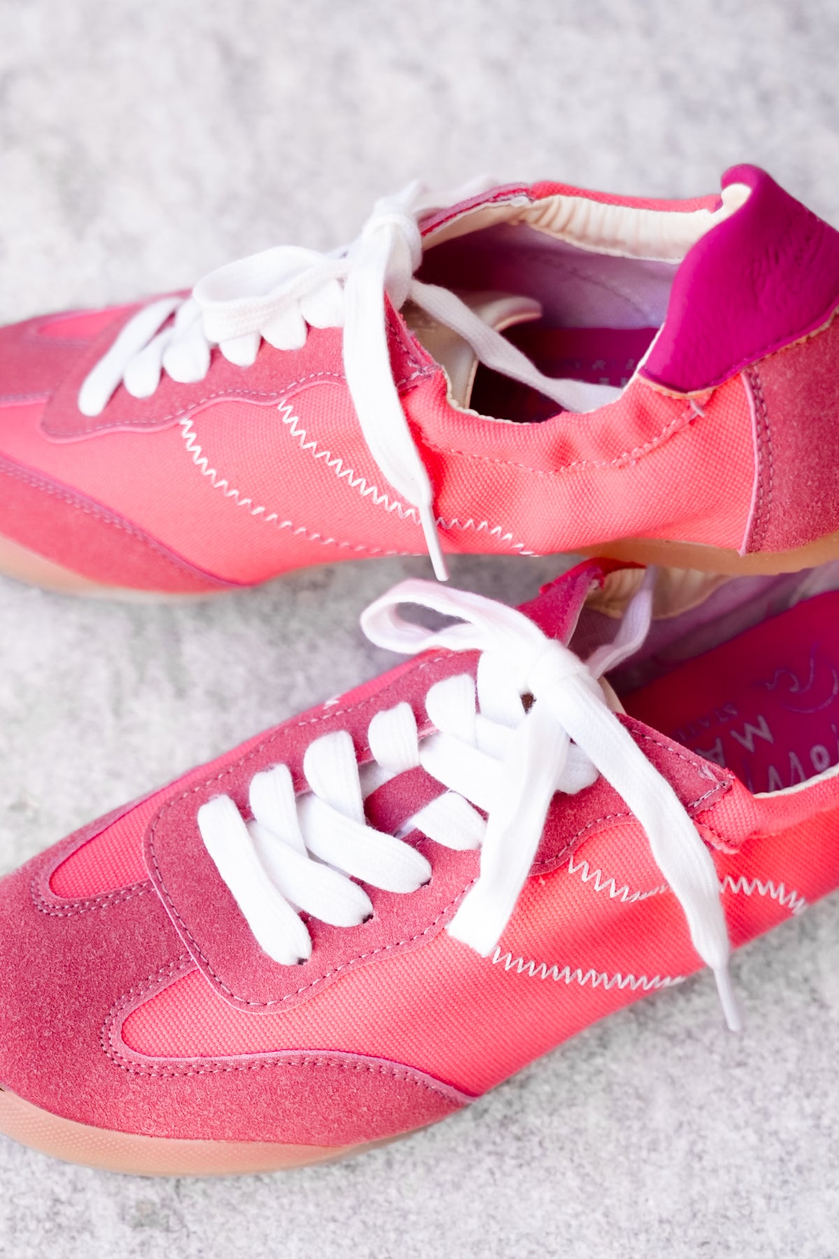 Blowfish Retro Canvas Lace Up Sneaker with Contrast Stitching - Freckled Poppy