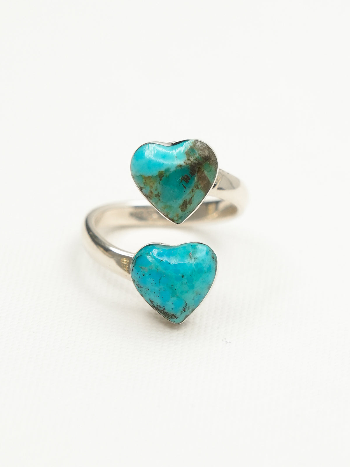 BOHO SOL Double Heart Adjustable Ring - Freckled Poppy