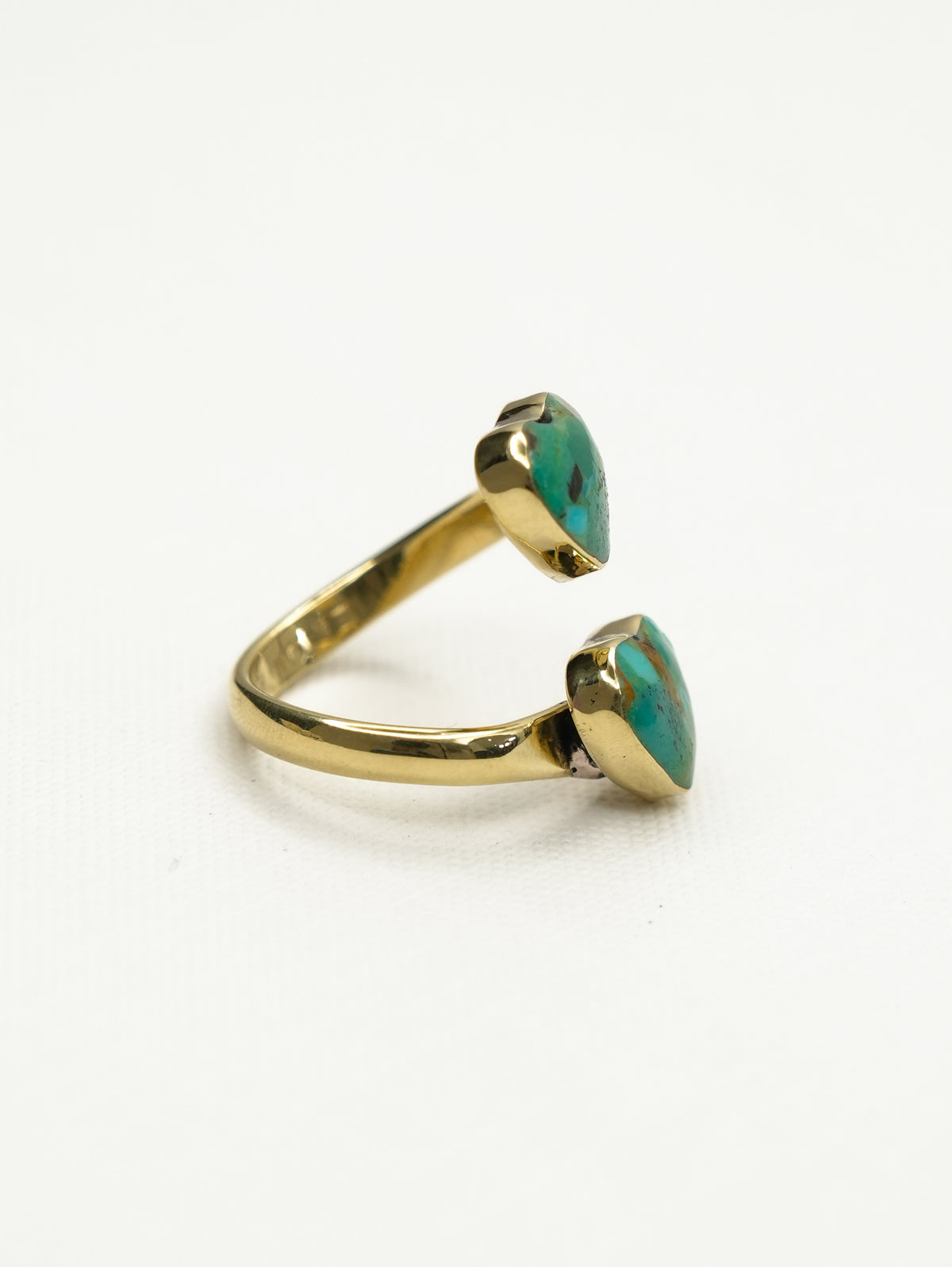 BOHO SOL Double Heart Adjustable Ring - Freckled Poppy
