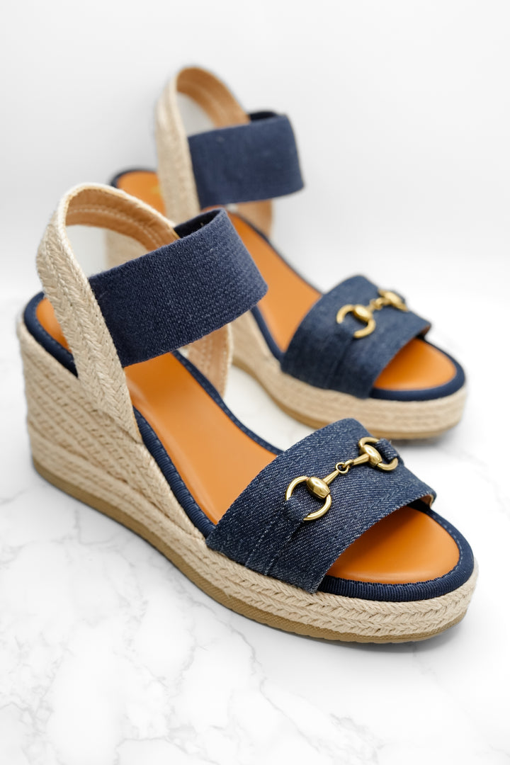 MIA Textured Espadrille Platform Wedge Sandal - Freckled Poppy