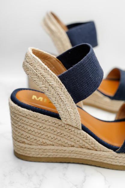 MIA Textured Espadrille Platform Wedge Sandal - Freckled Poppy