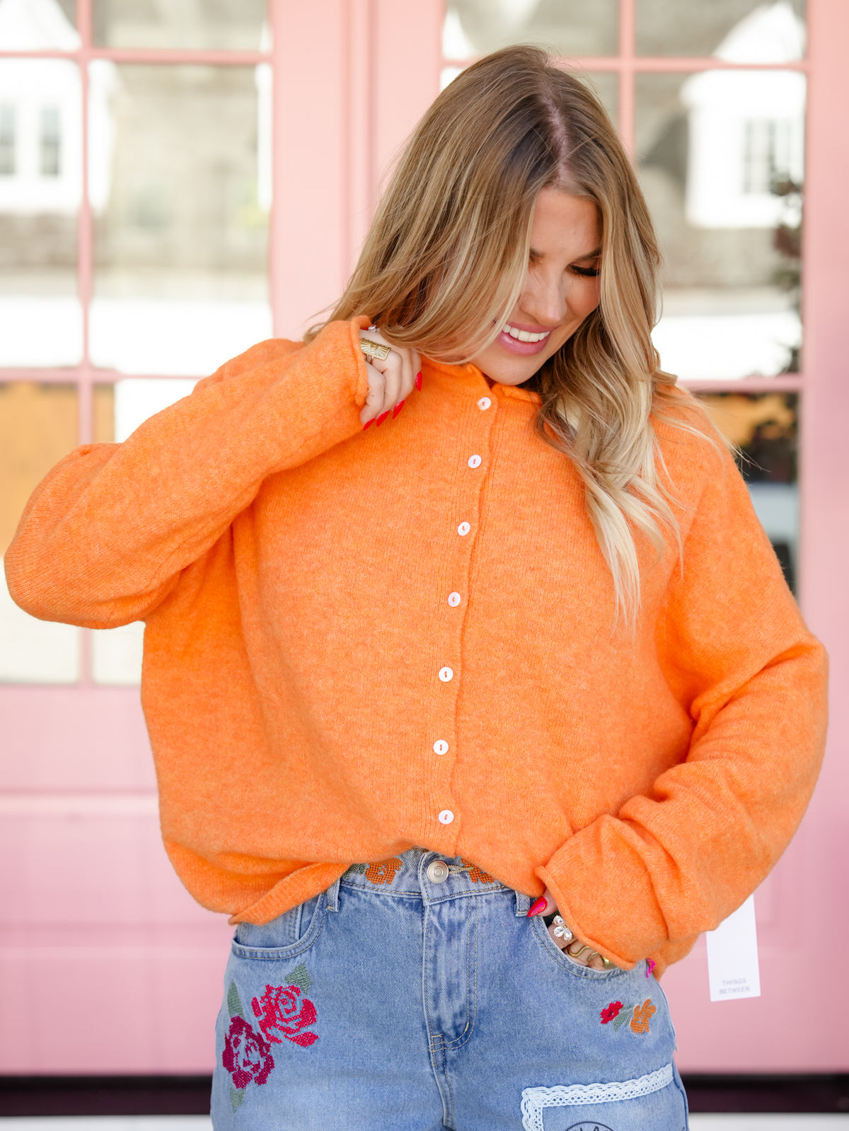 Long Sleeve Button Down Solid Knit Cardigan