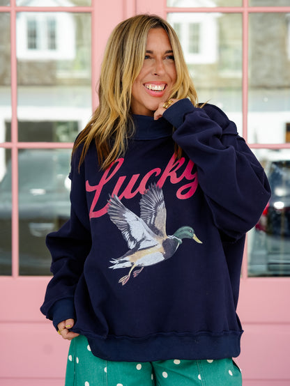 Reversible Long Sleeve Lucky/Mallard Graphic Sweatshirt