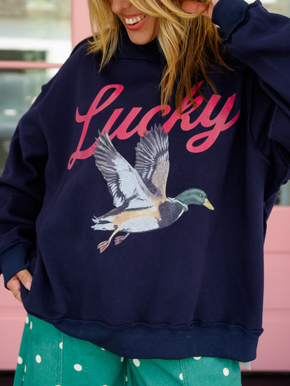 Reversible Long Sleeve Lucky/Mallard Graphic Sweatshirt