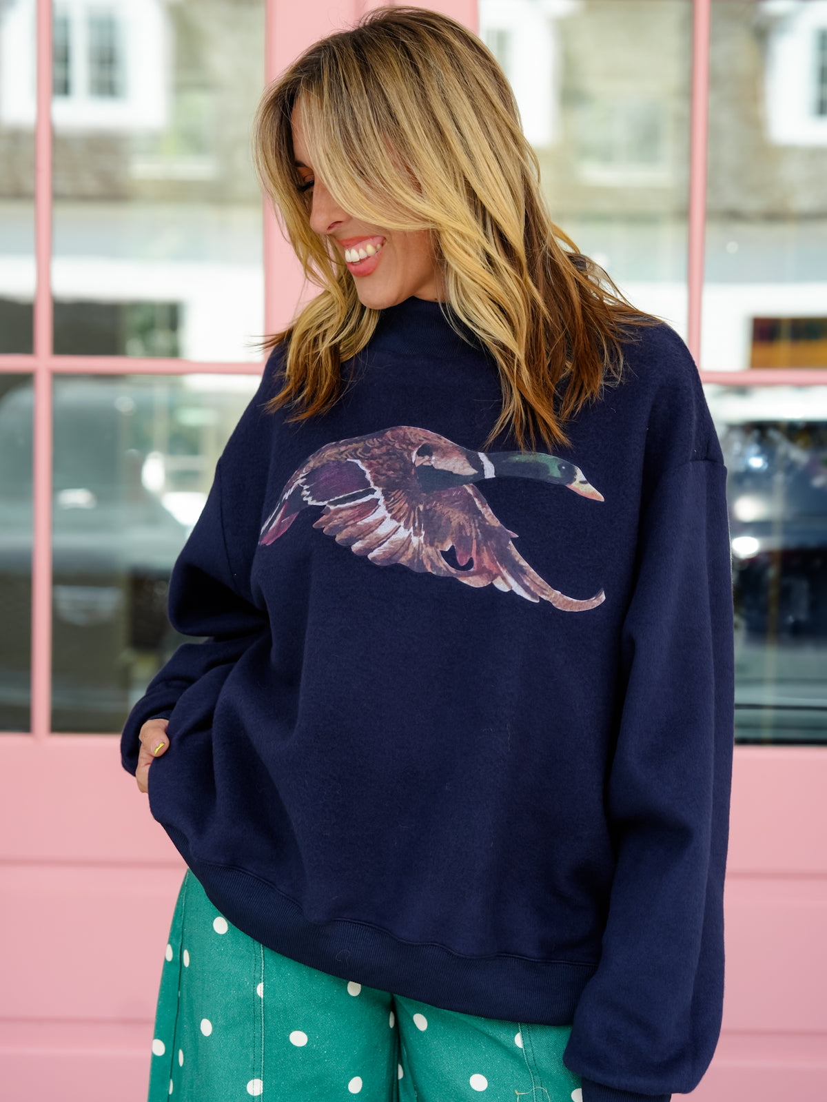 Reversible Long Sleeve Lucky/Mallard Graphic Sweatshirt