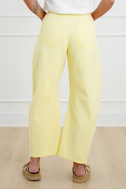 Restock! Wash High Waist Barrel Pants with Belt - Freckled Poppy