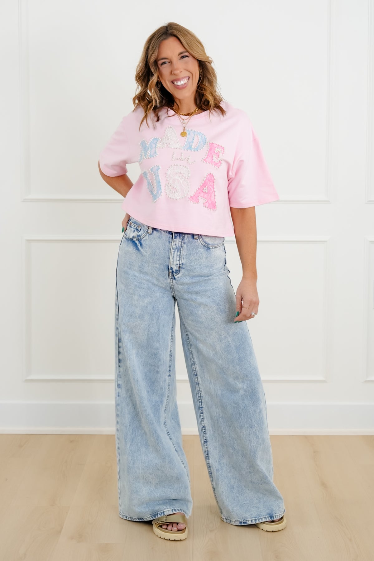 Short Sleeve "Made In USA" Top - Freckled Poppy