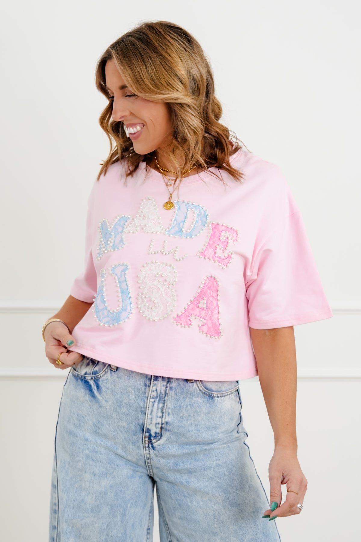 Short Sleeve "Made In USA" Top - Freckled Poppy