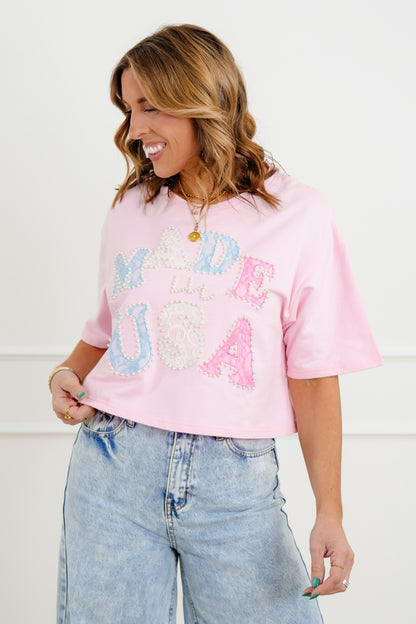 Short Sleeve "Made In USA" Top - Freckled Poppy