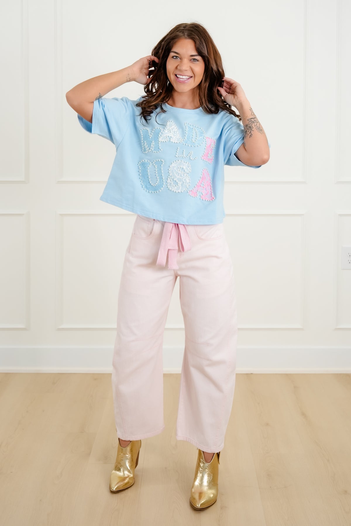 Short Sleeve "Made In USA" Top - Freckled Poppy
