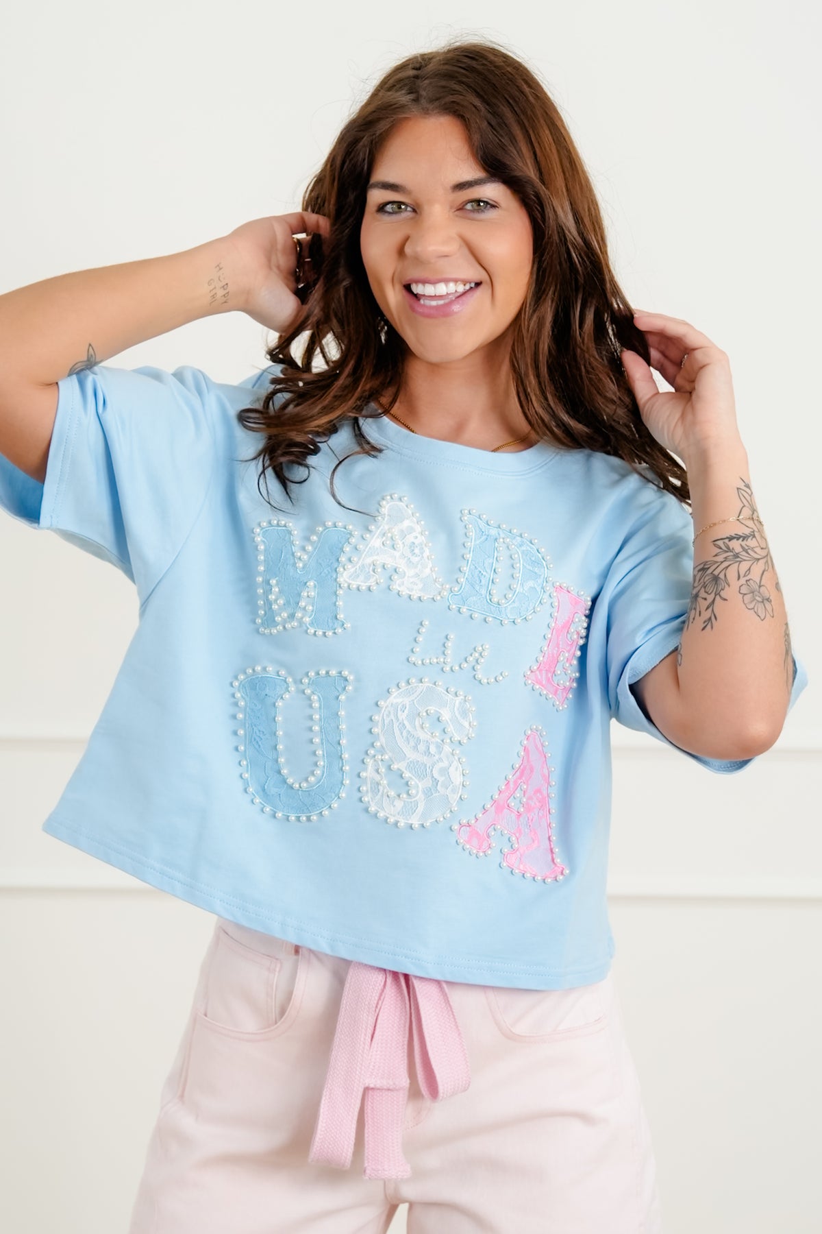 Short Sleeve "Made In USA" Top - Freckled Poppy