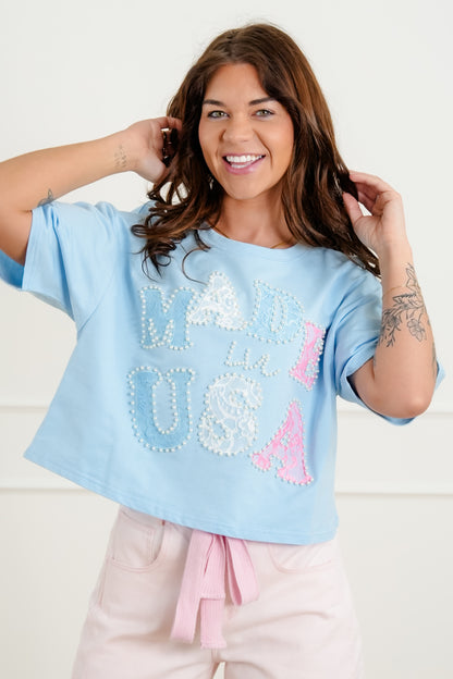 Short Sleeve "Made In USA" Top - Freckled Poppy