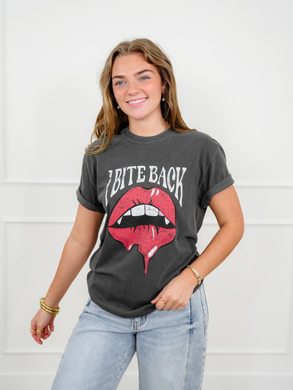 Plus/Reg Short Sleeve I Bite Back Graphic Tee - Freckled Poppy