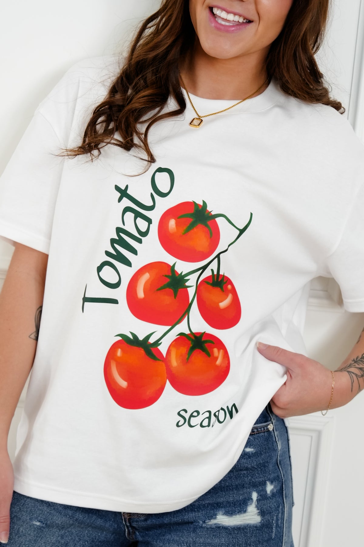 Short Sleeve "Tomato, Farm's Market" Graphic Tee - Freckled Poppy