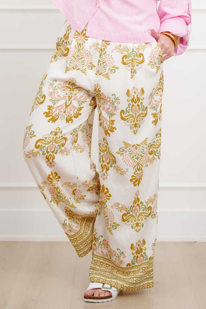 Floral Print Wide Leg Palazzo Pants - Freckled Poppy