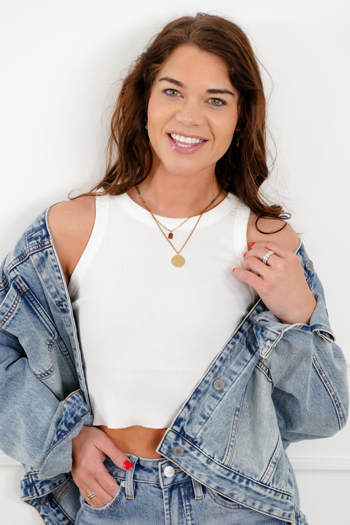 Ribbed Knit High Neck Cropped Tank Top - Freckled Poppy