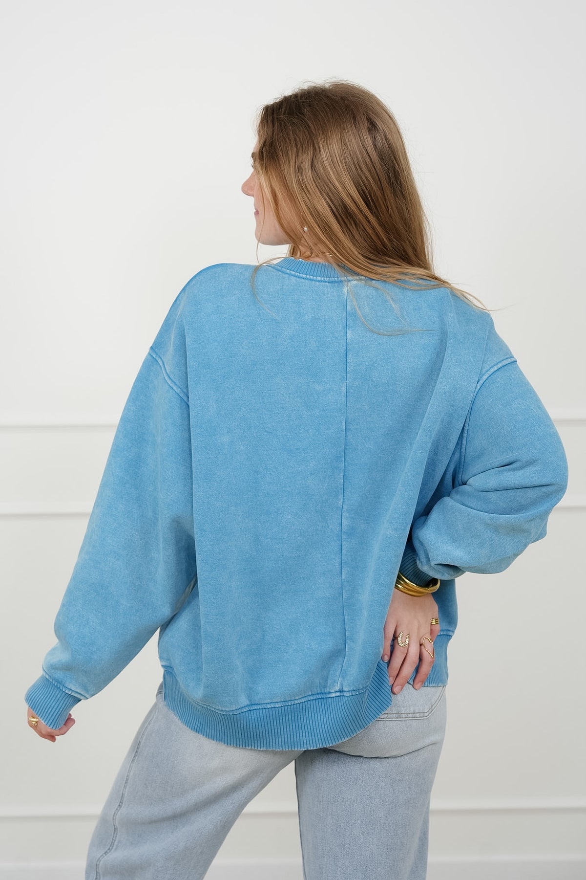 Door Buster! Zenana Acid Wash Oversized Fleece Pullover - Freckled Poppy