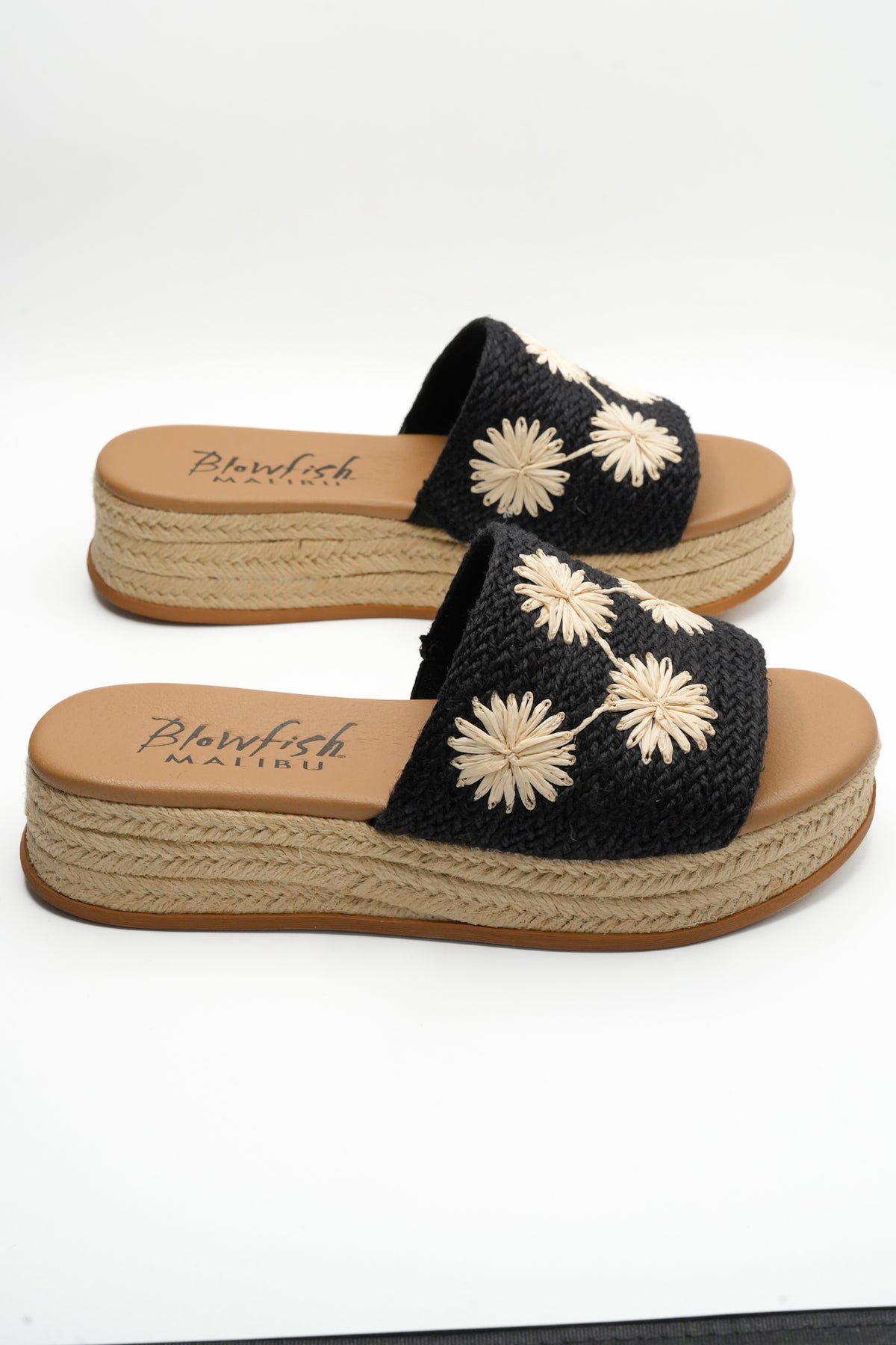 Blowfish Braided Raffia Floral Espadrille Wedge Sandal - Freckled Poppy
