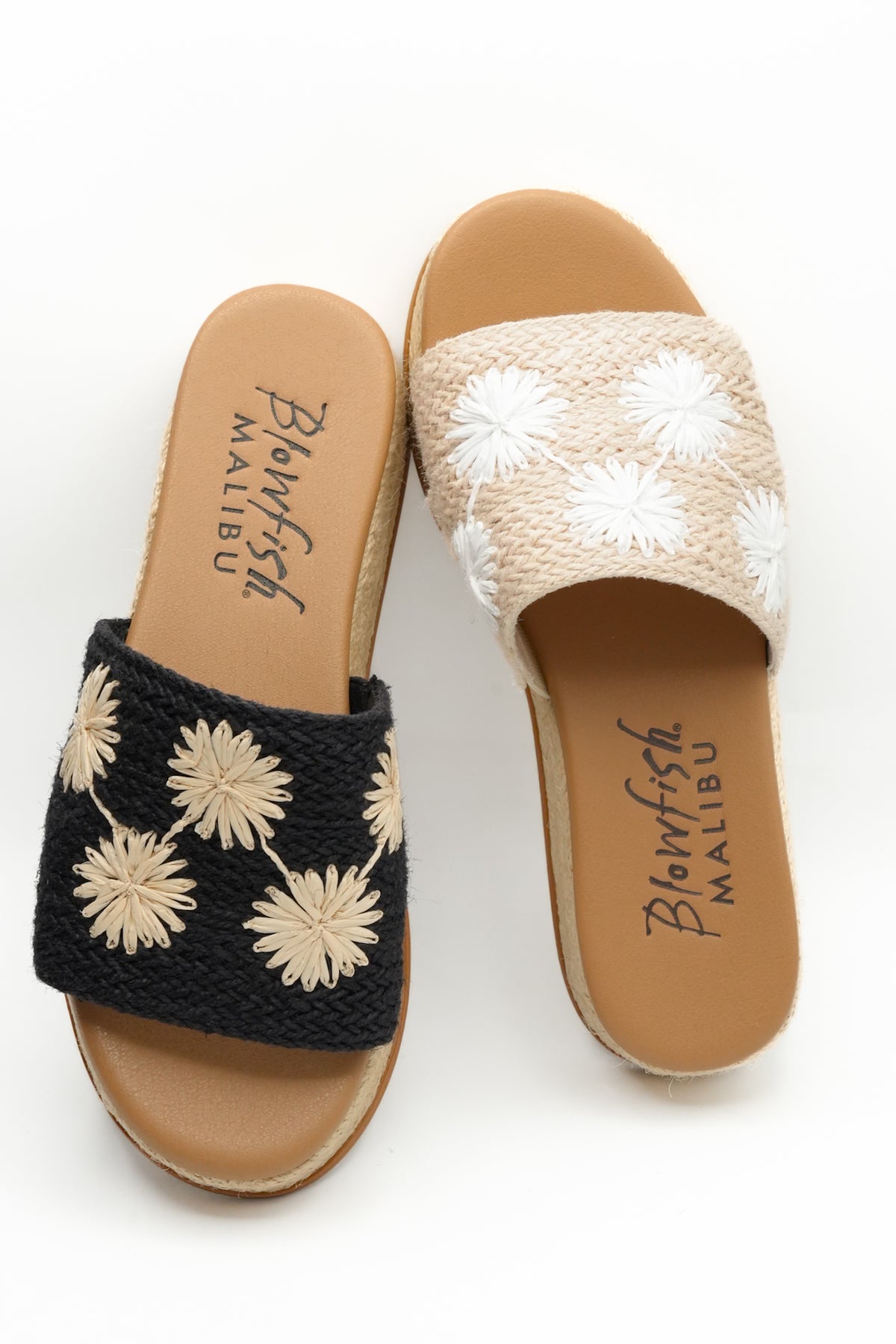 Blowfish Braided Raffia Floral Espadrille Wedge Sandal - Freckled Poppy