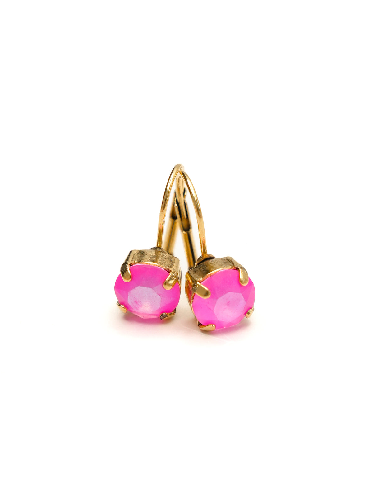 TOVA Oakland Pink Crystal Hook Earrings - Freckled Poppy
