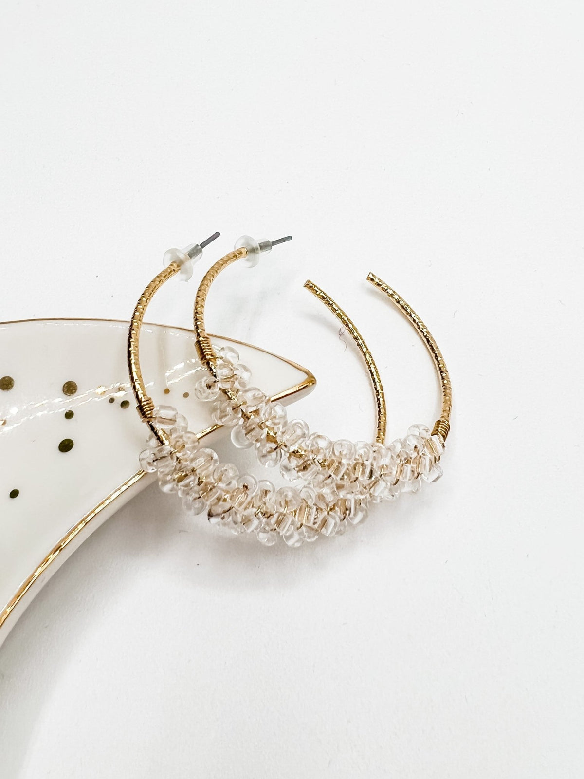 Love, Poppy Crystal Wrapped Earring - Freckled Poppy