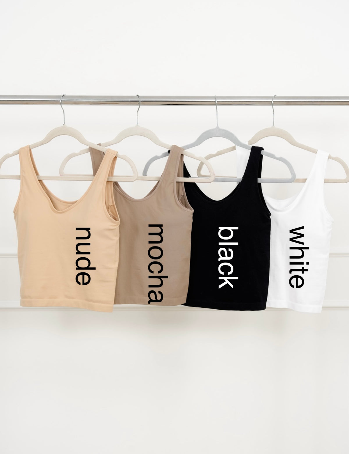 Door Buster! Plus/Reg Solid Tank Top with Built-In Bra - Freckled Poppy