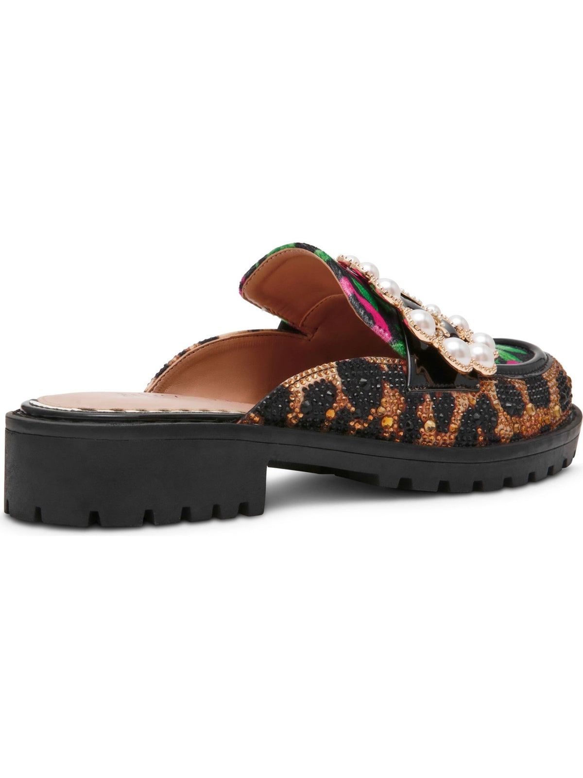 Betsey Johnson Embellished Leopard Platform Mule - Freckled Poppy