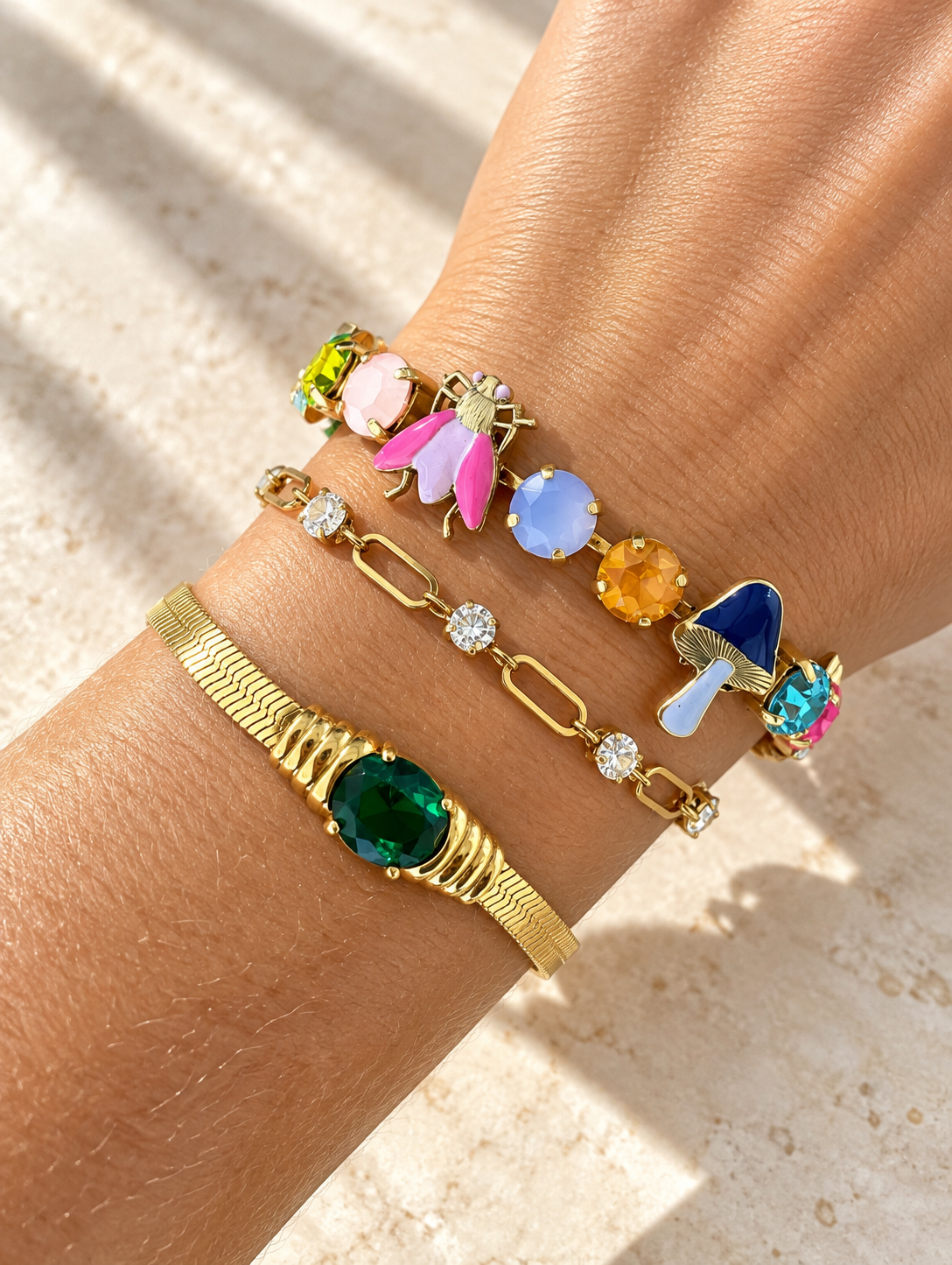 TOVA Bettina Bracelet In Dust - Freckled Poppy