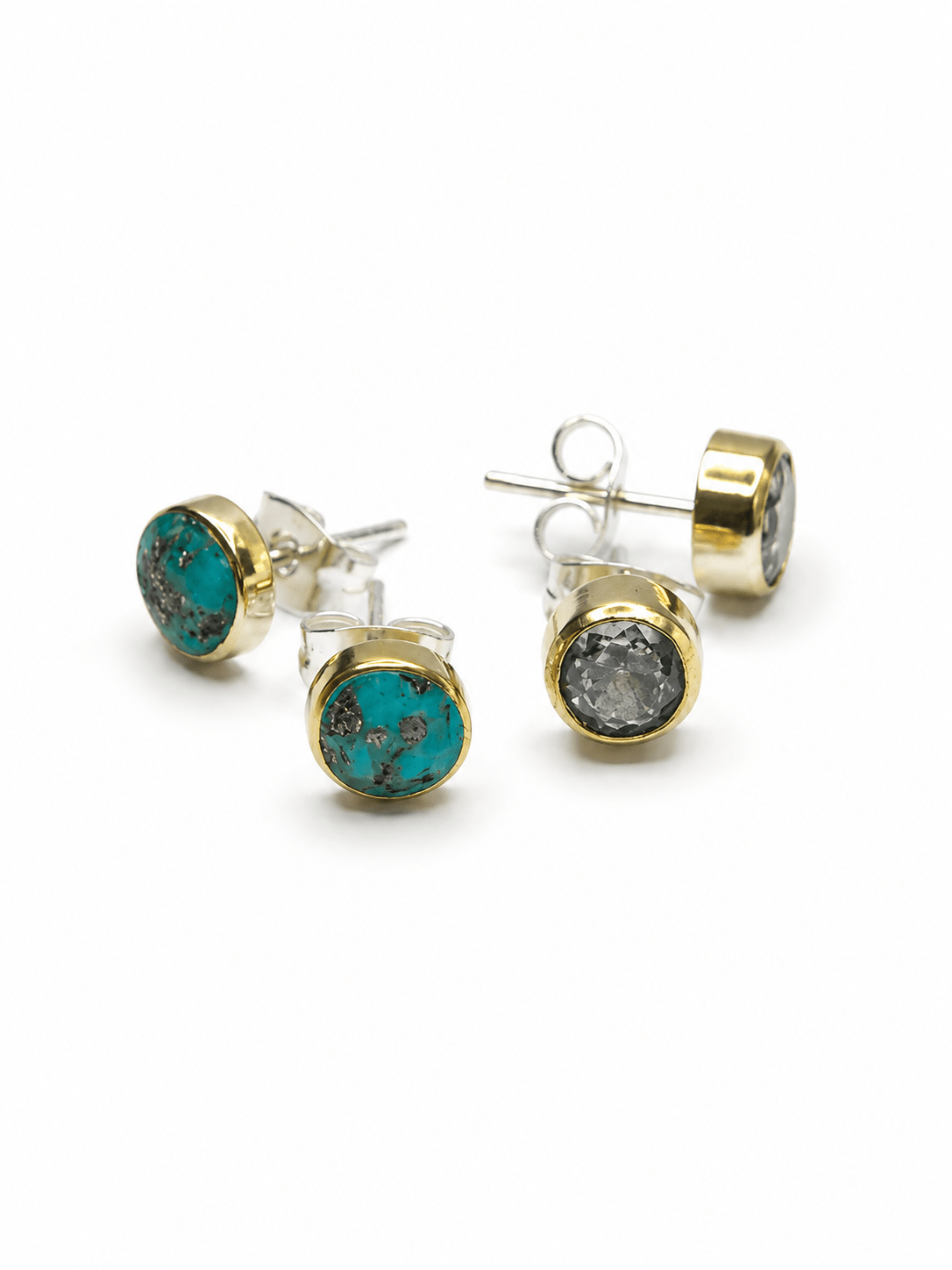 BOHO SOL Brass Dainty Stud - Freckled Poppy