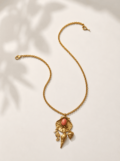 Yochi Beach Necklace - Freckled Poppy