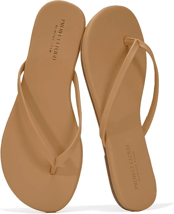 Project Cloud Minimal Strap Flat Thong Sandal - Freckled Poppy