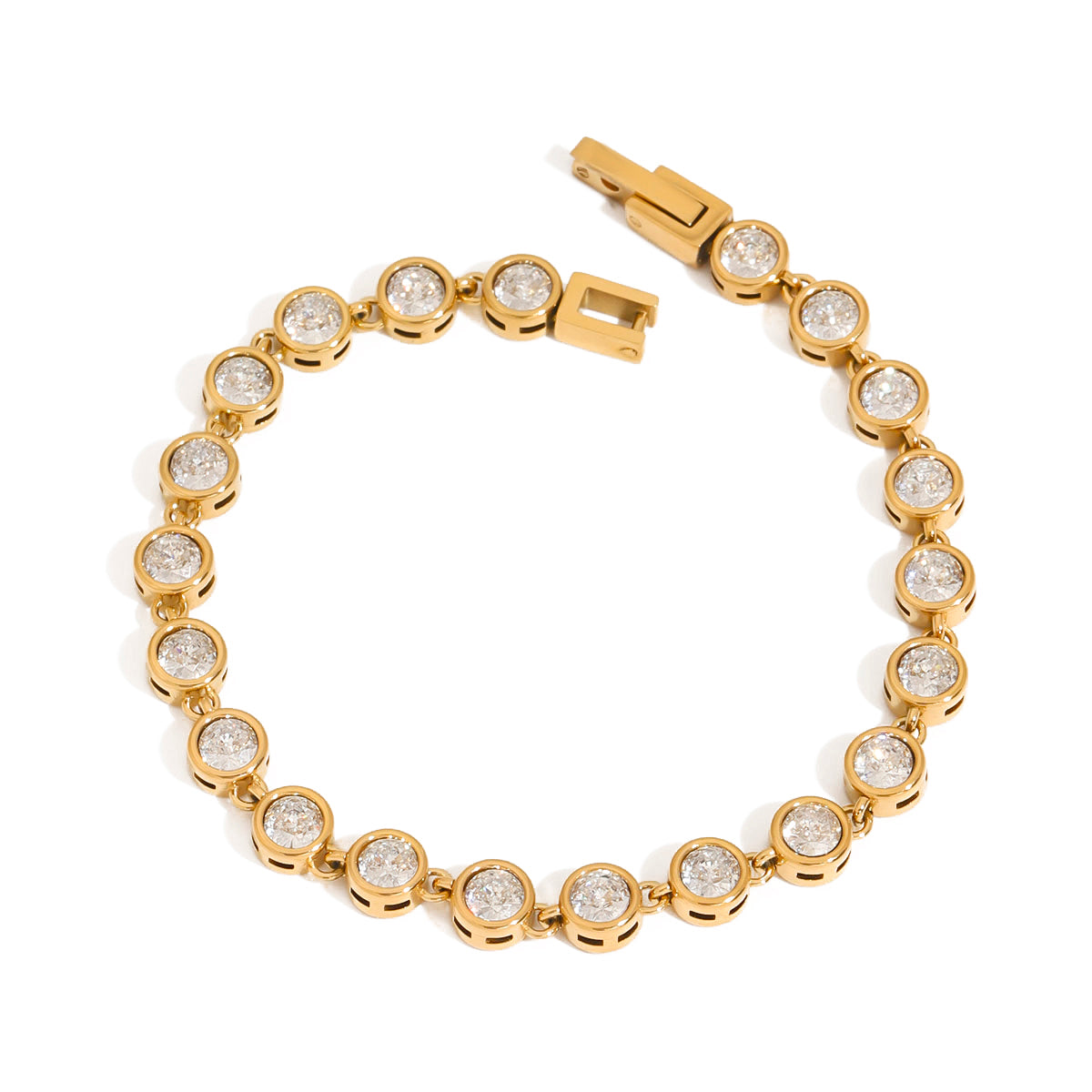 Gold Crystal Tennis Bracelet