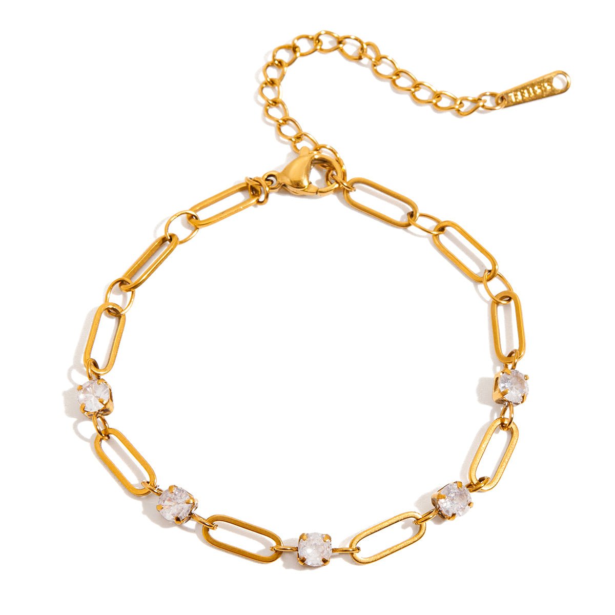 Paper Link Tennis Chain Bracelet - Freckled Poppy