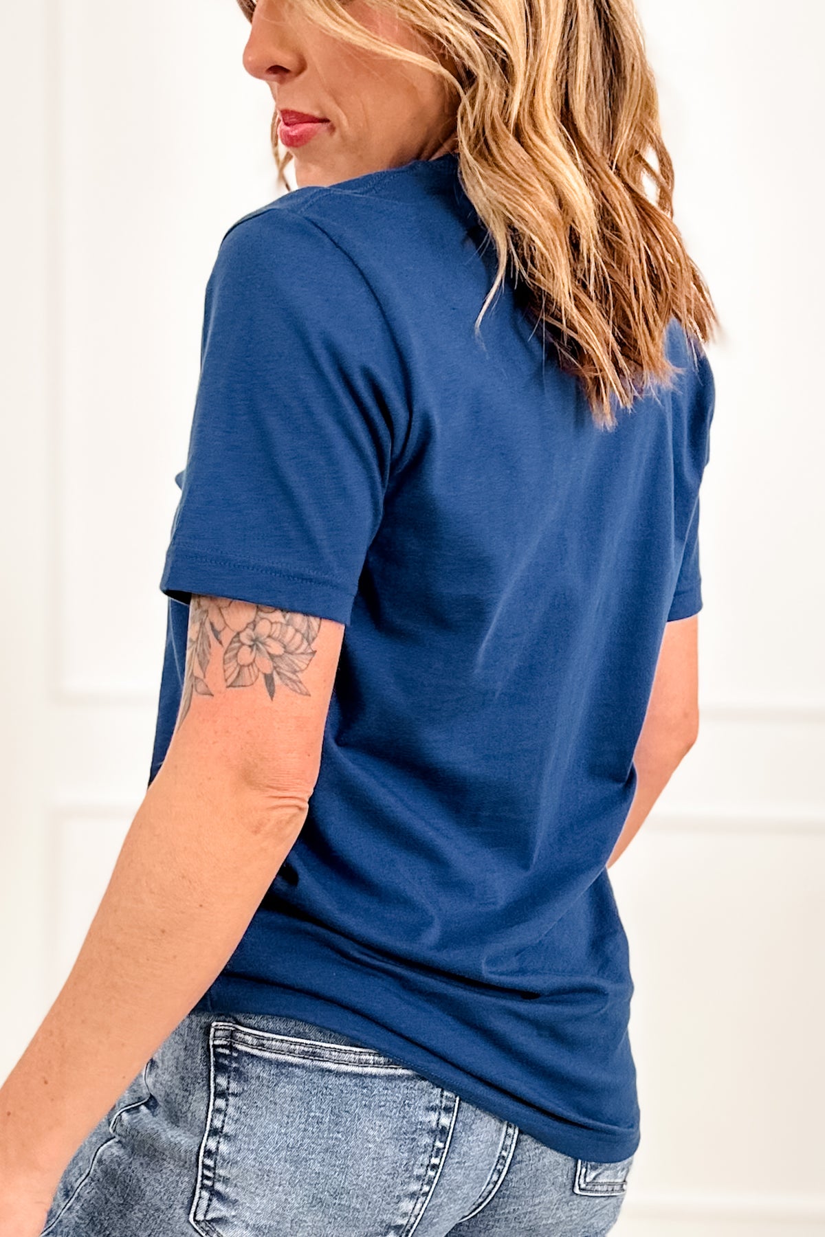 Plus/Reg Short Sleeve Royal Blue "Weekend Hooker" Graphic Tee - Freckled Poppy