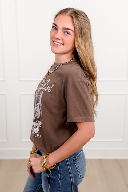 Plus/Reg Short Sleeve "Life's Tough Darlin'" Graphic Tee - Freckled Poppy