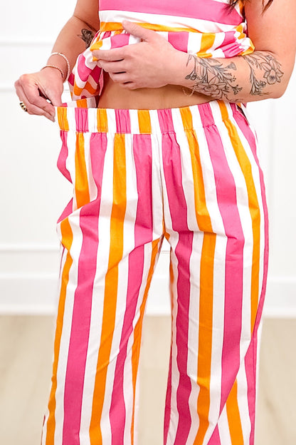 Multi Stripe Sleeveless Top and Pants Set - Freckled Poppy
