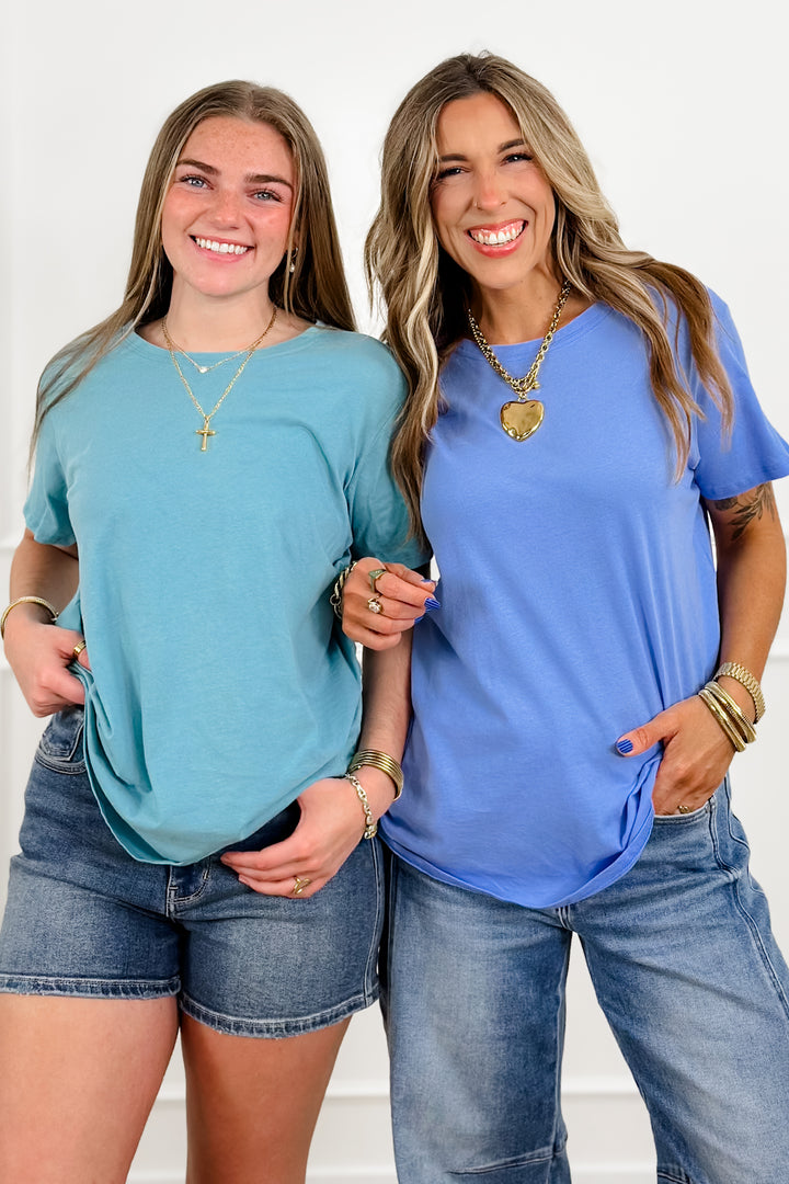 Door Buster! Plus/Reg Zenana Cotton Round Neck Tee - Freckled Poppy
