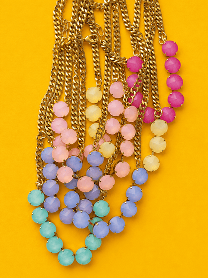 TOVA Mini Sofia Gold Plated Opal Necklace - Freckled Poppy