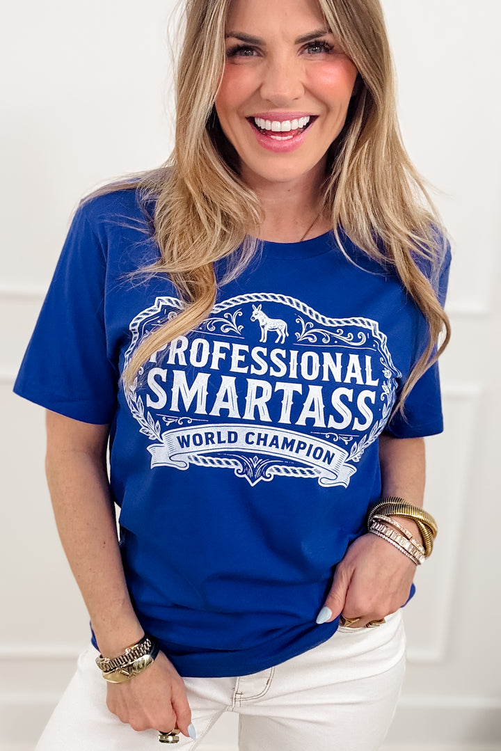 Plus/Reg Short Sleeve "Professional SmartA**" Graphic Tee - Freckled Poppy