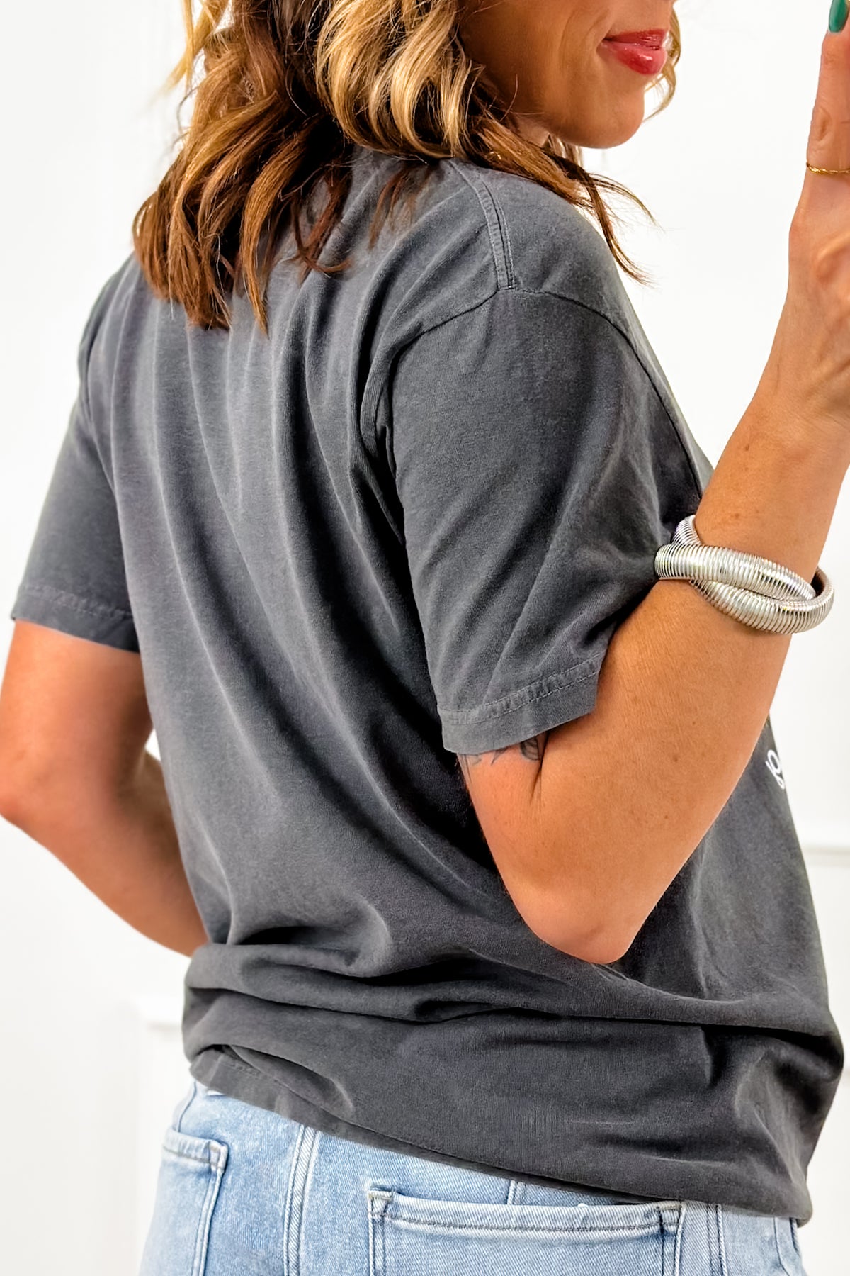 Plus/Reg Short Sleeve "Sorry I'm Late" Graphic Tee - Freckled Poppy