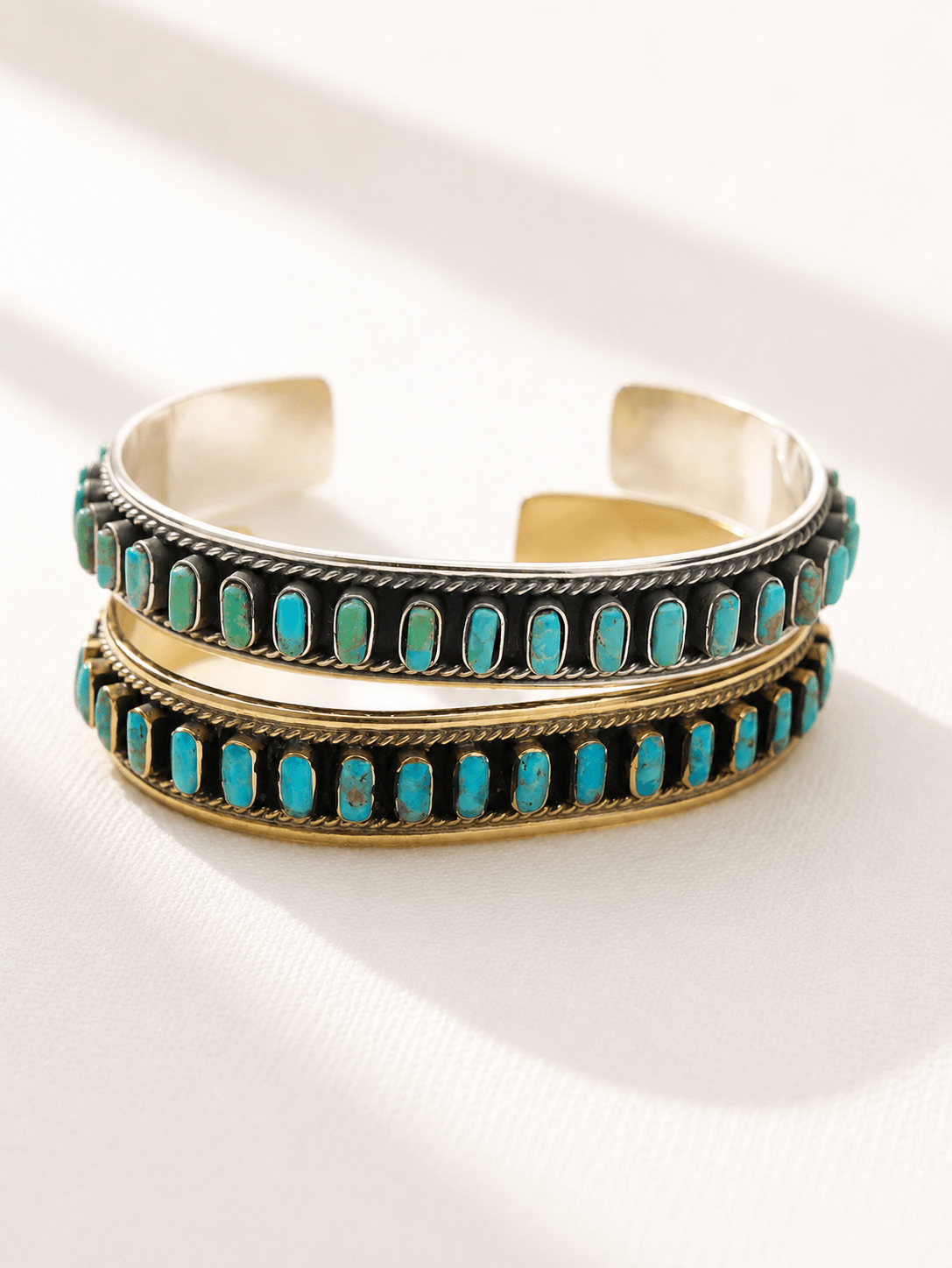 BOHO SOL Turquoise Multi Stone Cuff - Freckled Poppy