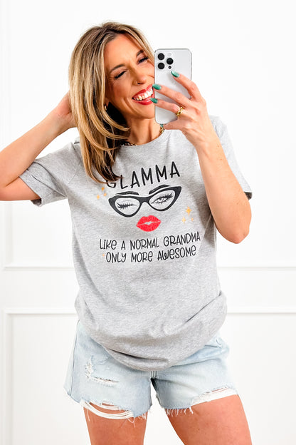 Plus/Reg Short Sleeve "Glamma" Graphic Tee - Freckled Poppy