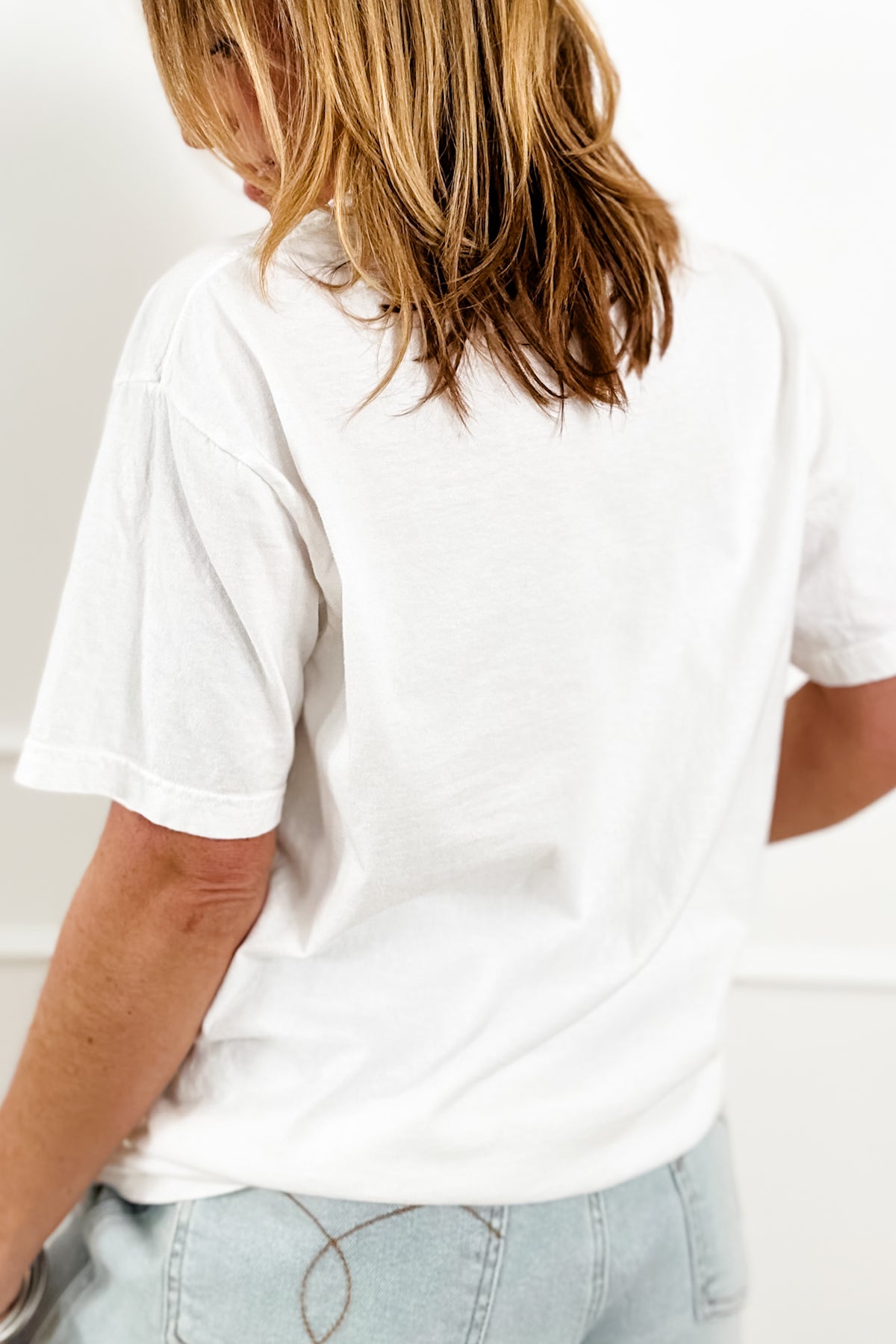 Plus/Reg Short Sleeve "Bad A**" Graphic Tee - Freckled Poppy